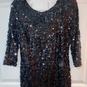 Black Sequin Dress